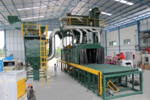 May phun bi dam thep su dung pho bien trong cac linh vuc cong nghiep che tao thep